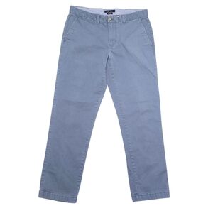 Tommy Hilfiger Custom Fit Blue Chino Pants | Mens Size 33x30 | Flat Front Preppy